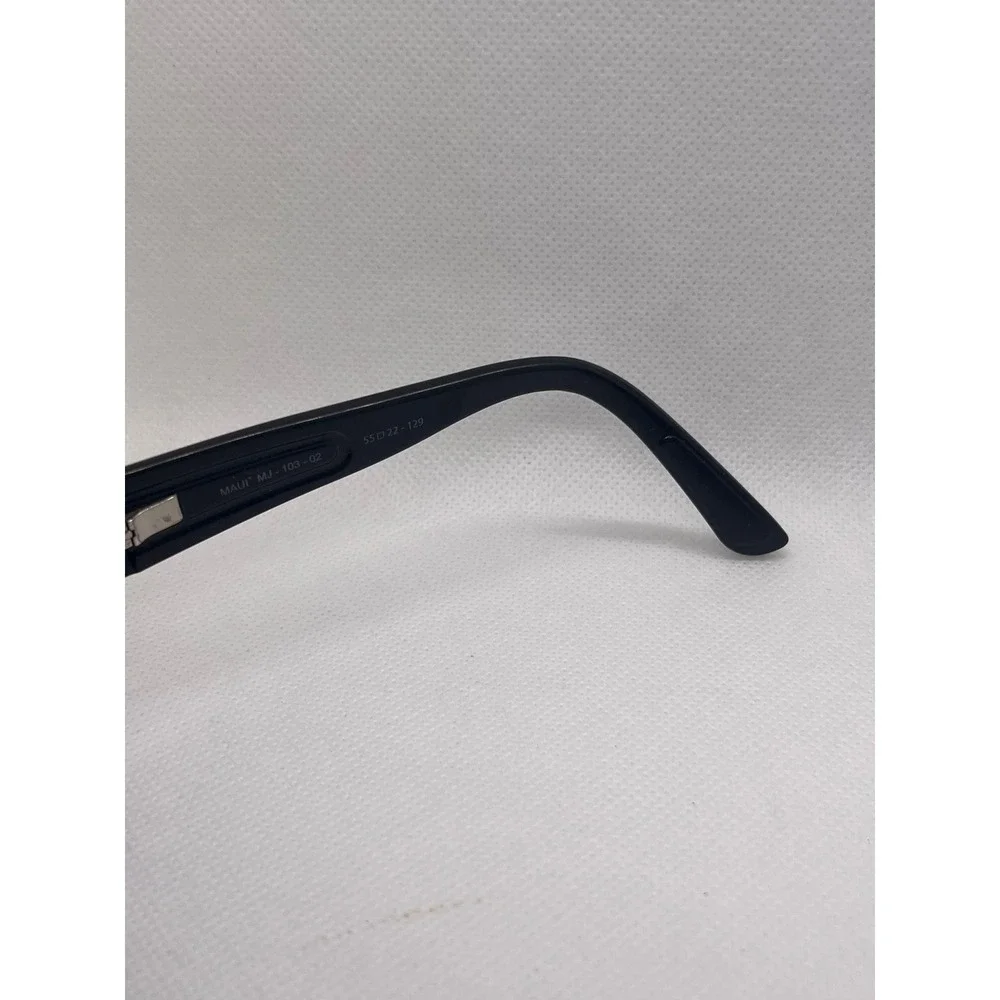 Maui Jim Stingray Sunglasses Black Wrap Lens MJ 103 57 17 139‎